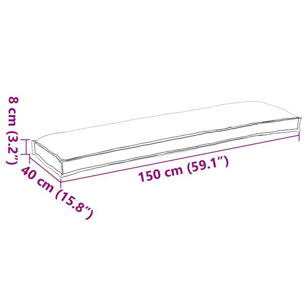 Grote foto vidaxl palletkussen bank 150x40x8 cm oxford stof koningsblauw huis en inrichting woningdecoratie