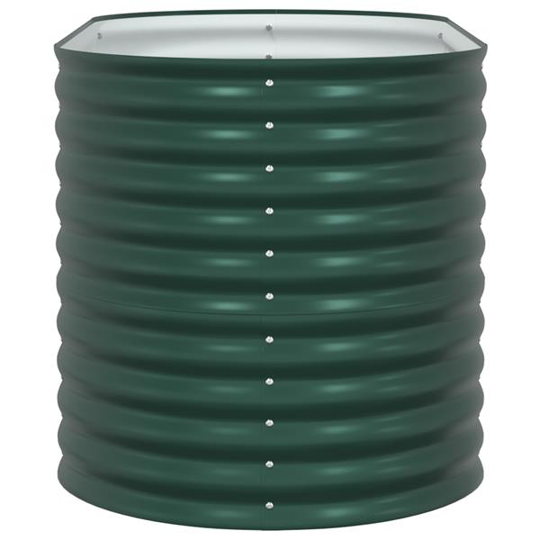 Grote foto vidaxl plantenbak verhoogd 160x80x81 cm gegalvaniseerd staal groen tuin en terras overige tuin en terras