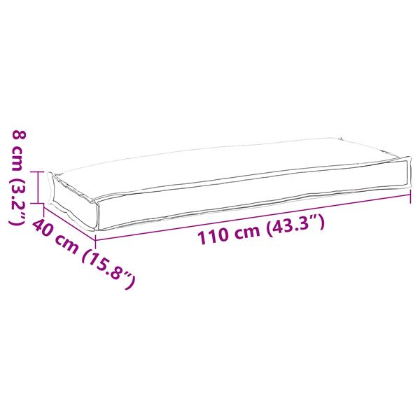Grote foto vidaxl palletkussen bank 110x40x8 cm oxford stof cr mekleurig huis en inrichting woningdecoratie