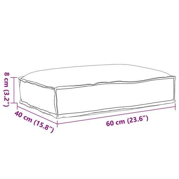 Grote foto vidaxl palletkussen voor zitplaats bordeauxrood 60x40x8 cm oxfordweefsel huis en inrichting woningdecoratie