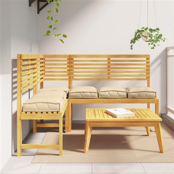 Grote foto vidaxl palletkussens 6 st zitting 40x40x8 cm oxford stof beige huis en inrichting woningdecoratie