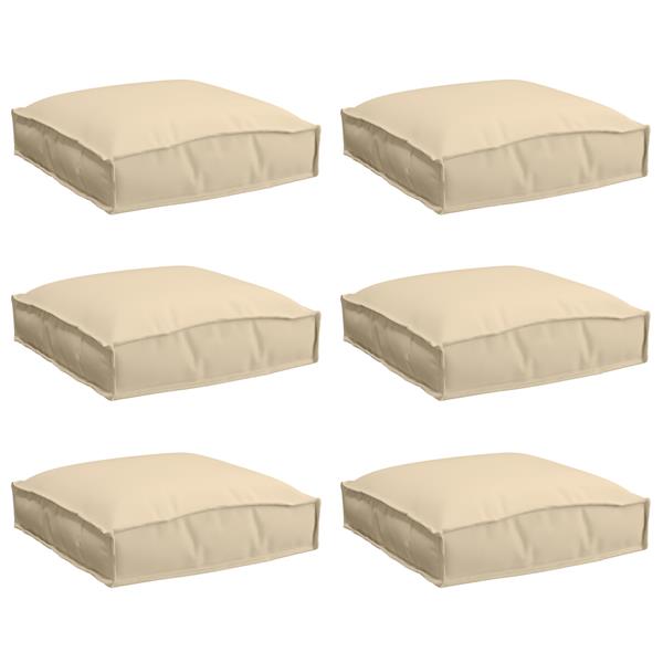Grote foto vidaxl palletkussens 6 st zitting 40x40x8 cm oxford stof beige huis en inrichting woningdecoratie