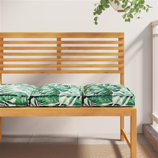Grote foto vidaxl palletkussens 2 st zitting 40x40x8 cm bladpatroon oxford stof huis en inrichting woningdecoratie