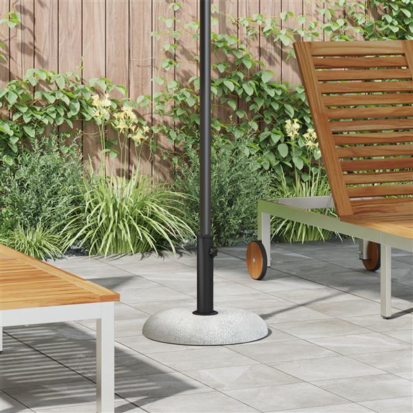 Grote foto vidaxl parasolvoet voor 37 42 52 58mm polen lichtgrijs betonnen 20 kg tuin en terras overige tuin en terras