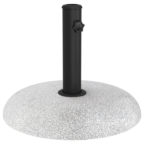 Grote foto vidaxl parasolvoet voor 37 42 52 58mm polen lichtgrijs betonnen 20 kg tuin en terras overige tuin en terras