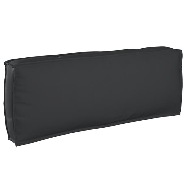 Grote foto vidaxl palletkussen rugleuning 120x40x12 cm oxford stof zwart huis en inrichting woningdecoratie