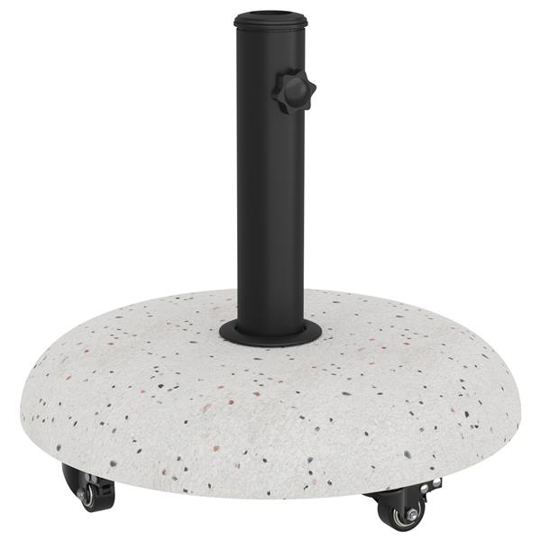 Grote foto vidaxl parasolvoet met wielen voor 37 42 52 58 mm stokken wit beton tuin en terras overige tuin en terras
