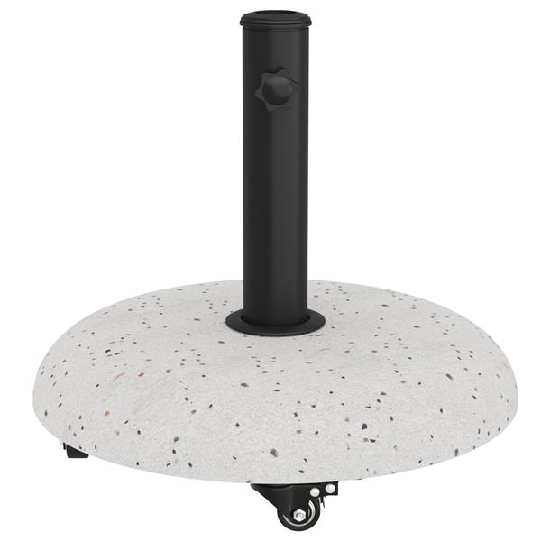 Grote foto vidaxl parasolvoet met wielen voor 37 42 52 58 mm stokken wit beton tuin en terras overige tuin en terras