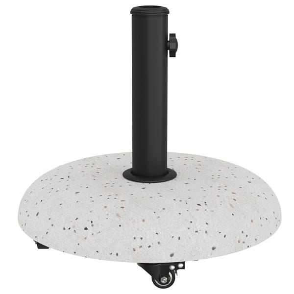 Grote foto vidaxl parasolvoet met wielen voor 37 42 52 58 mm stokken wit beton tuin en terras overige tuin en terras