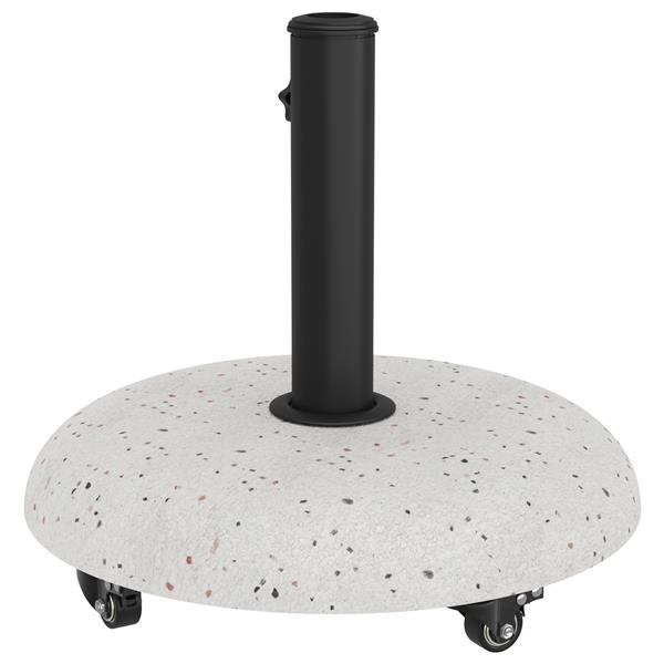 Grote foto vidaxl parasolvoet met wielen voor 37 42 52 58 mm stokken wit beton tuin en terras overige tuin en terras