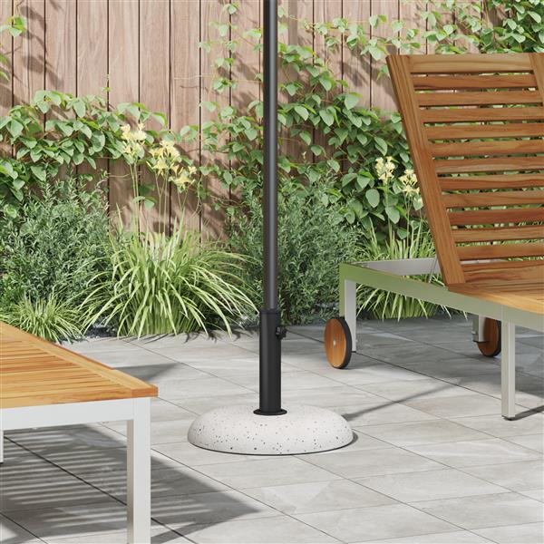 Grote foto vidaxl parasolvoet voor 37 42 52 58mm polen witte betonnen 20 kg tuin en terras overige tuin en terras