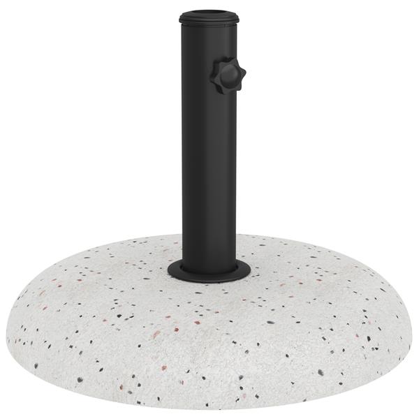 Grote foto vidaxl parasolvoet voor 37 42 52 58mm polen witte betonnen 20 kg tuin en terras overige tuin en terras