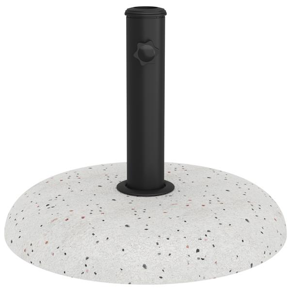 Grote foto vidaxl parasolvoet voor 37 42 52 58mm polen witte betonnen 20 kg tuin en terras overige tuin en terras