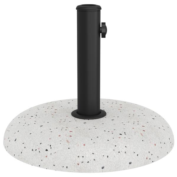 Grote foto vidaxl parasolvoet voor 37 42 52 58mm polen witte betonnen 20 kg tuin en terras overige tuin en terras