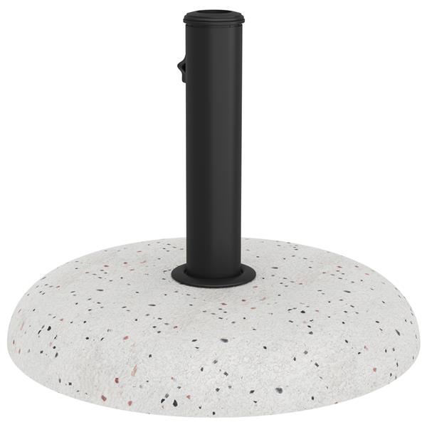 Grote foto vidaxl parasolvoet voor 37 42 52 58mm polen witte betonnen 20 kg tuin en terras overige tuin en terras