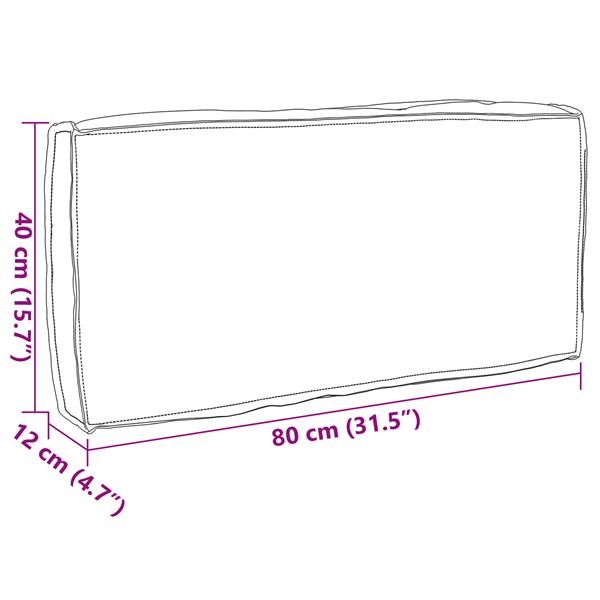 Grote foto vidaxl palletkussen rugleuning 80x40x12 cm oxford stof wijnrood huis en inrichting woningdecoratie