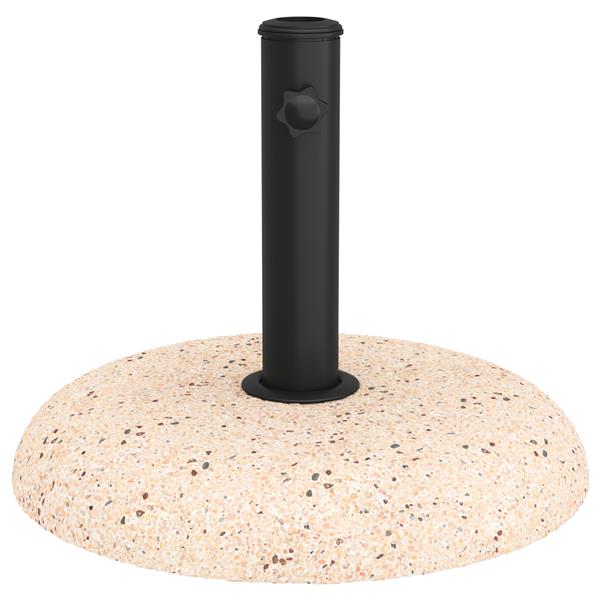 Grote foto vidaxl parasolvoet voor 37 42 52 58 mm stokken geel beton 20 kg tuin en terras overige tuin en terras