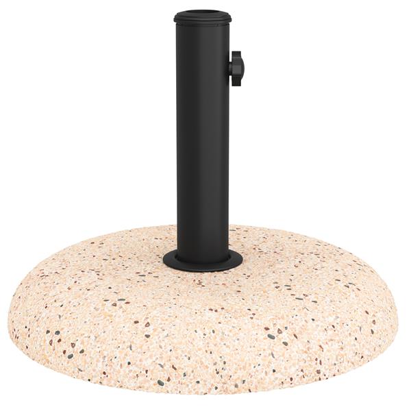 Grote foto vidaxl parasolvoet voor 37 42 52 58 mm stokken geel beton 20 kg tuin en terras overige tuin en terras
