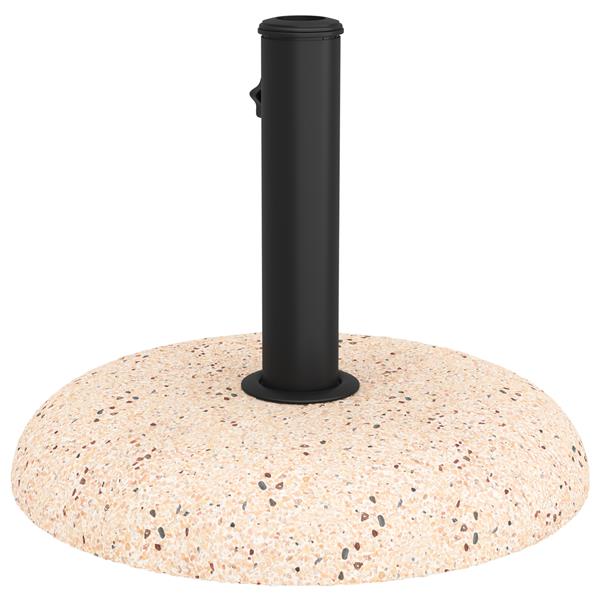 Grote foto vidaxl parasolvoet voor 37 42 52 58 mm stokken geel beton 20 kg tuin en terras overige tuin en terras