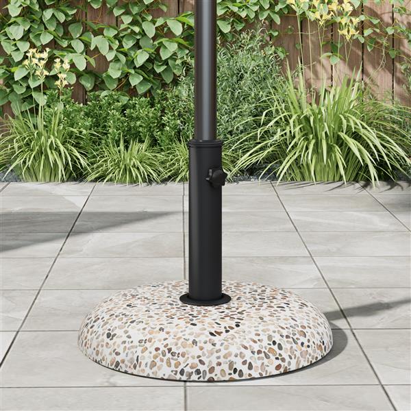 Grote foto vidaxl parasolvoet voor 37 42 52 58 mm stangen multikleur beton 20 kg tuin en terras overige tuin en terras