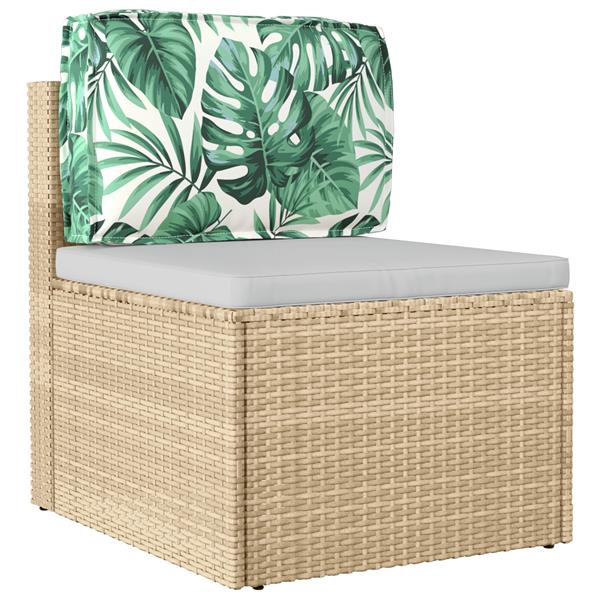 Grote foto vidaxl palletkussen rugleuning 60x40x12 cm bladpatroon oxford stof huis en inrichting woningdecoratie