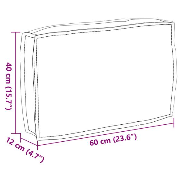 Grote foto vidaxl palletkussen rugleuning 60x40x12 cm oxford stof zwart huis en inrichting woningdecoratie