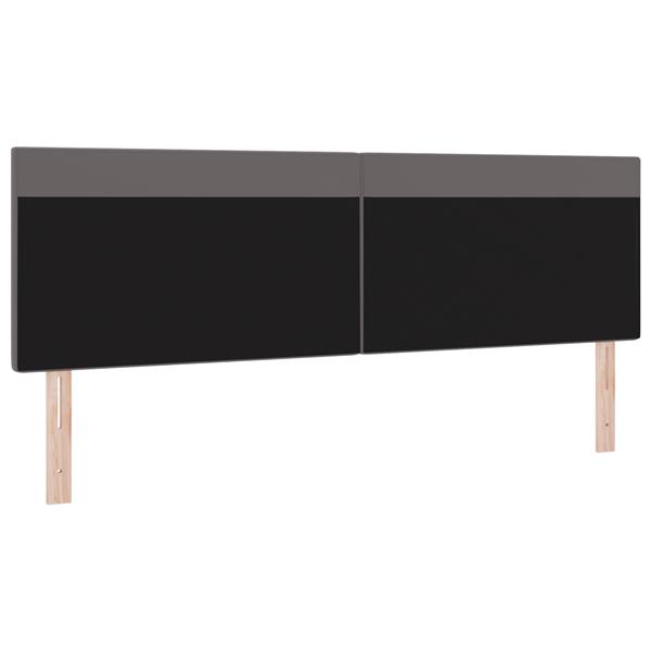 Grote foto vidaxl hoofdbord effen 180 cm kunstleer grijs antiek en kunst stoelen en banken