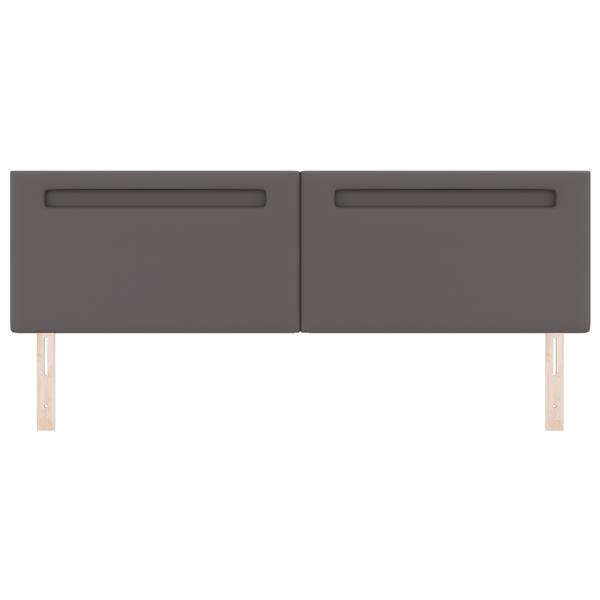 Grote foto vidaxl hoofdbord effen 180 cm kunstleer grijs antiek en kunst stoelen en banken