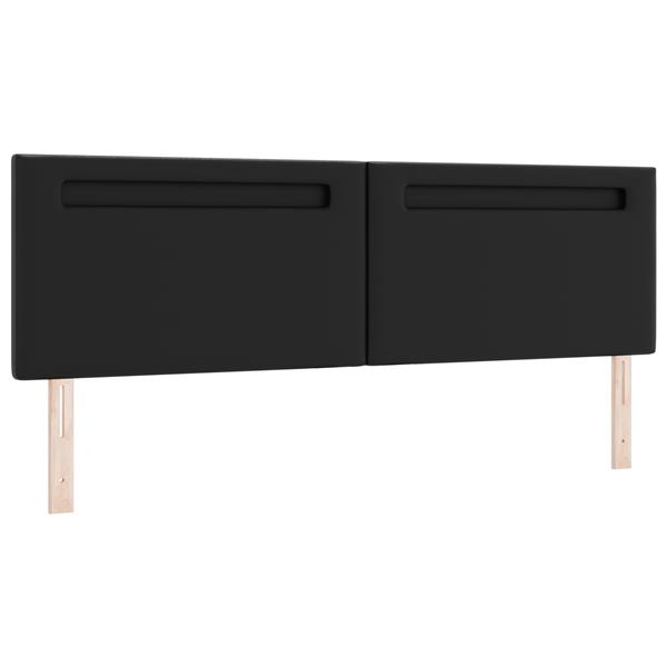 Grote foto vidaxl hoofdbord effen 180 cm kunstleer zwart antiek en kunst stoelen en banken