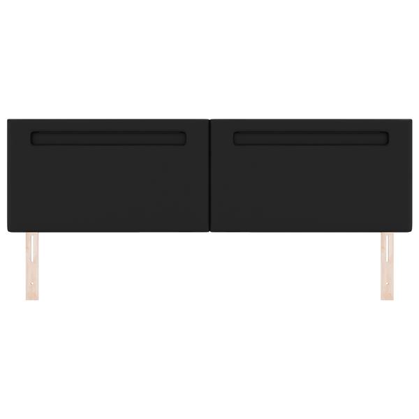 Grote foto vidaxl hoofdbord effen 180 cm kunstleer zwart antiek en kunst stoelen en banken