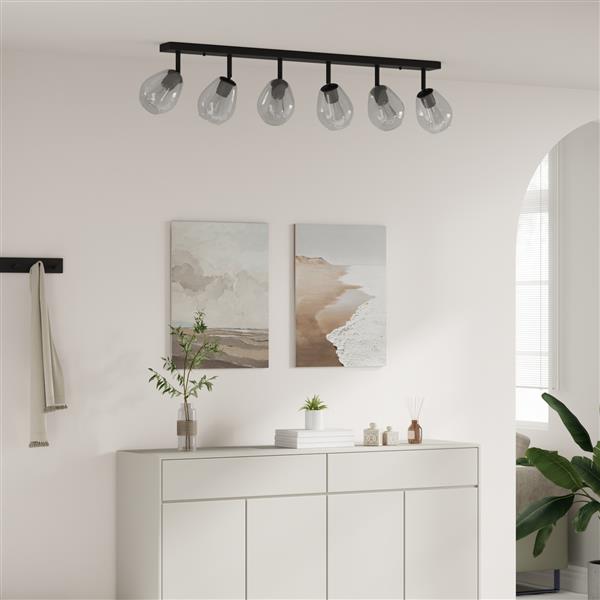 Grote foto vidaxl plafondlamp met verstelbare glazen lampenkap e27 antraciet huis en inrichting overige