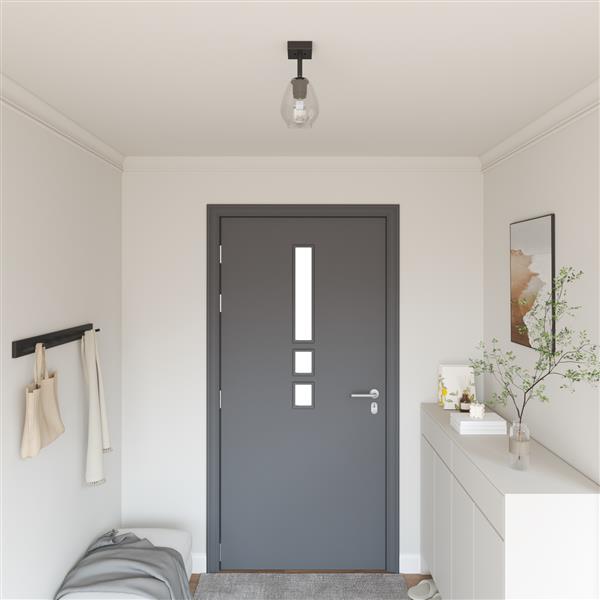 Grote foto vidaxl plafondlamp met verstelbare glazen lampenkap e27 antraciet huis en inrichting overige