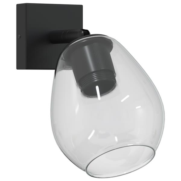 Grote foto vidaxl plafondlamp met verstelbare glazen lampenkap e27 antraciet huis en inrichting overige