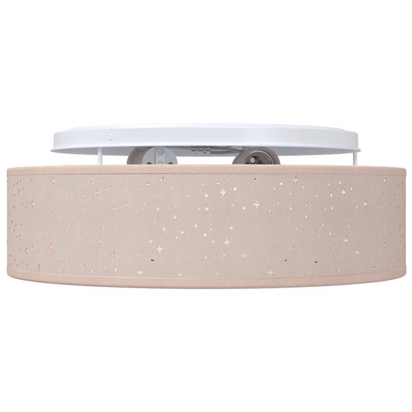 Grote foto vidaxl plafondlamp met sterrenlampscherm 38 cm e27 stof taupe huis en inrichting overige
