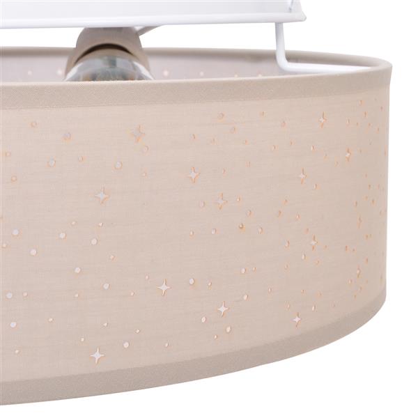 Grote foto vidaxl plafondlamp met sterrenlampscherm 38 cm e27 stof taupe huis en inrichting overige