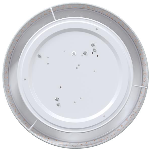 Grote foto vidaxl plafondlamp met sterrenlampscherm 38 cm e27 stof grijs huis en inrichting overige
