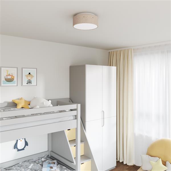 Grote foto vidaxl plafondlamp met sterrenlampscherm 30 cm e27 stof taupe huis en inrichting overige