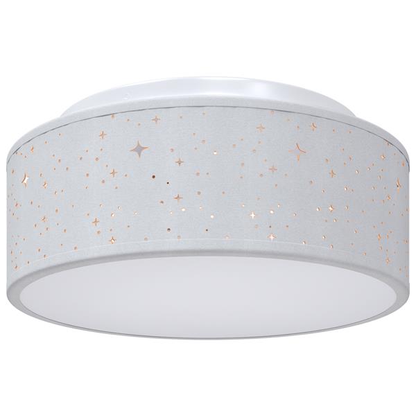 Grote foto vidaxl plafondlamp met sterrenlampscherm 30 cm e27 stof grijs huis en inrichting overige