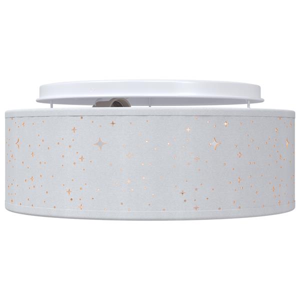 Grote foto vidaxl plafondlamp met sterrenlampscherm 30 cm e27 stof grijs huis en inrichting overige