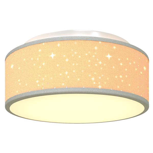 Grote foto vidaxl plafondlamp met sterrenlampscherm 30 cm e27 stof grijs huis en inrichting overige