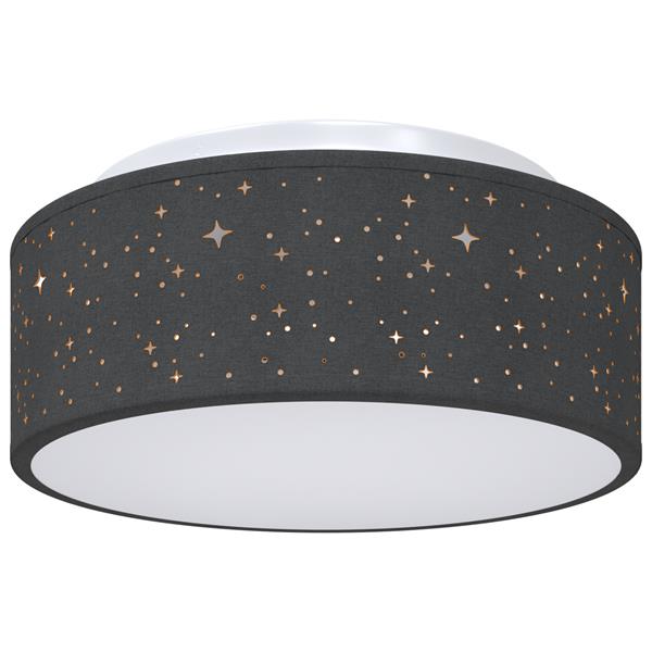 Grote foto vidaxl plafondlamp met sterrenlampscherm 30 cm e27 stof zwart huis en inrichting overige