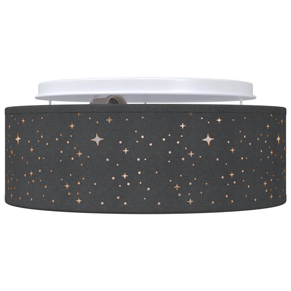 Grote foto vidaxl plafondlamp met sterrenlampscherm 30 cm e27 stof zwart huis en inrichting overige
