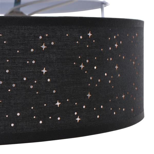 Grote foto vidaxl plafondlamp met sterrenlampscherm 30 cm e27 stof zwart huis en inrichting overige