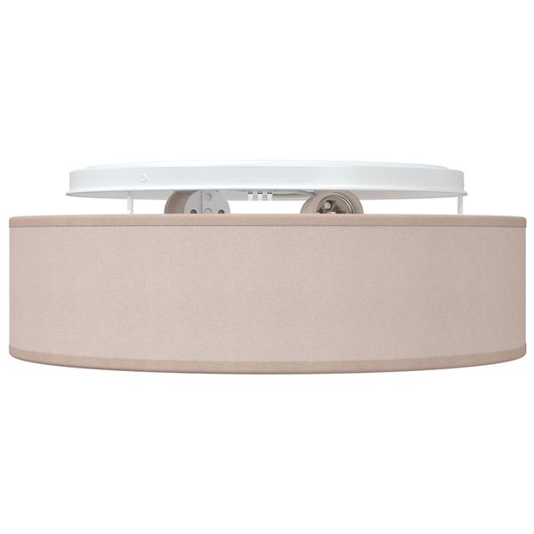 Grote foto vidaxl plafondlamp vlakke montage 38 cm e27 stof taupe huis en inrichting overige