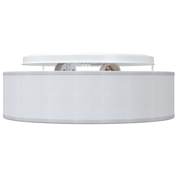 Grote foto vidaxl plafondlamp vlakke montage 38 cm e27 stof grijs huis en inrichting overige
