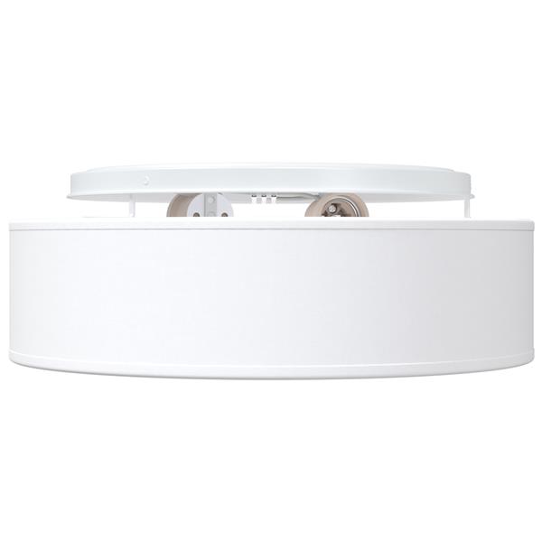 Grote foto vidaxl plafondlamp vlakke montage 38 cm e27 stof wit huis en inrichting overige