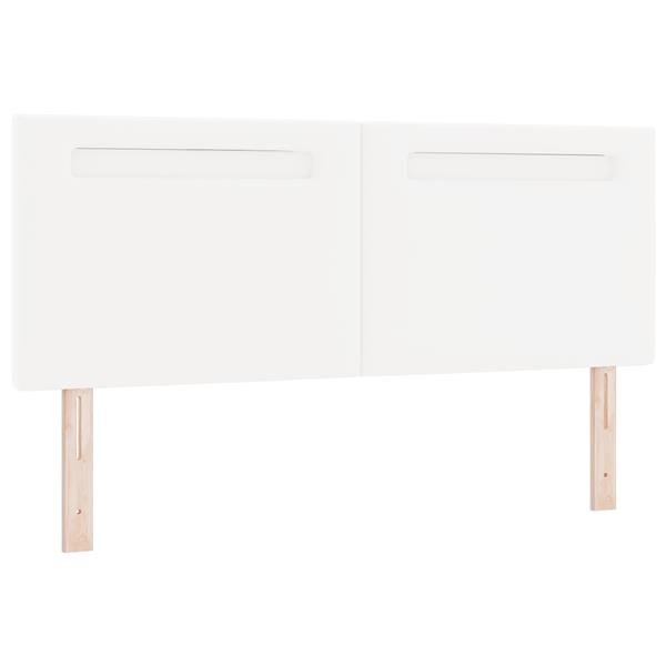 Grote foto vidaxl hoofdbord effen 160 cm kunstleer wit antiek en kunst stoelen en banken