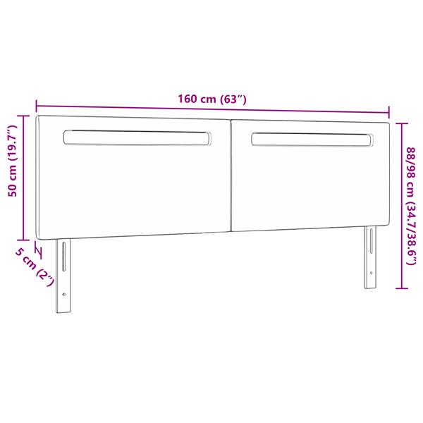 Grote foto vidaxl hoofdbord effen 160 cm kunstleer zwart antiek en kunst stoelen en banken