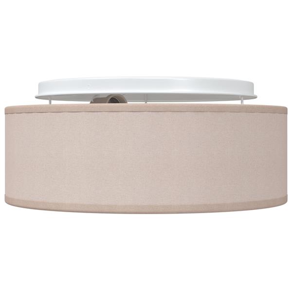 Grote foto vidaxl plafondlamp vlakke montage 30 cm e27 stof taupe huis en inrichting overige
