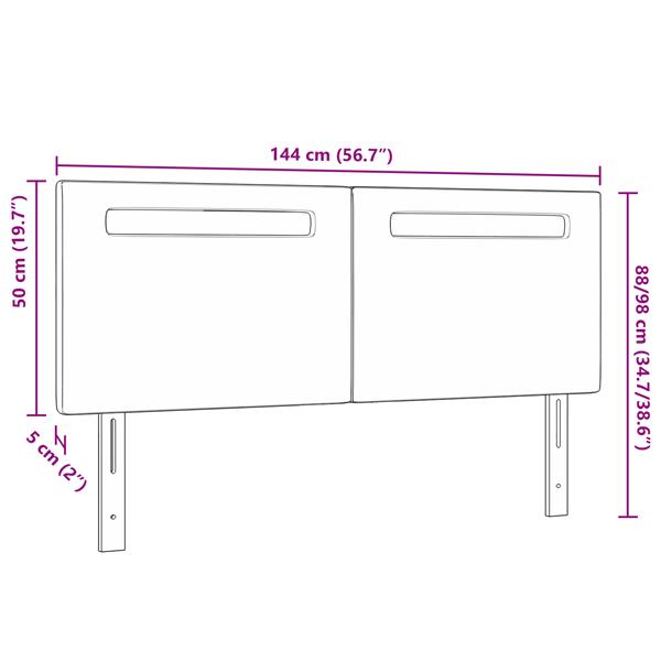 Grote foto vidaxl hoofdbord effen 140 cm kunstleer wit antiek en kunst stoelen en banken